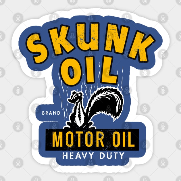 Vintage Skunk Oil Motor Oil Sticker by StudioPM71